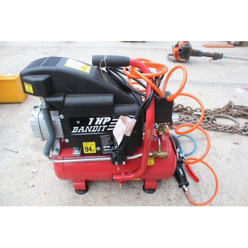 41 - CLARKE 1HP BANDIT COMPRESSOR 240 V  NO VAT