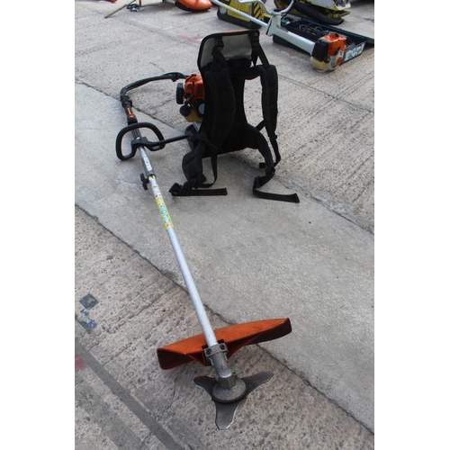 59 - STIHL BACK PACK BRUSH CUTTER IN WORKING ORDER  NO VAT