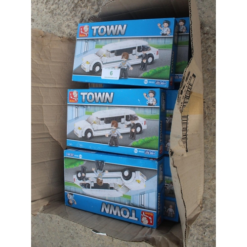 6 - 10 BOXES OF NEW TOWN PLAY SETS  NO VAT