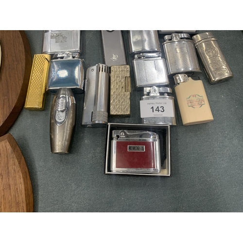 143 - A COLLECTION OF VINTAGE CIGARETTE LIGHTERS (17)
