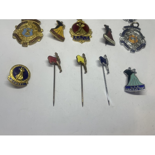 541 - FOURTEEN VINTAGE BALLROOM DANCING MEDALS