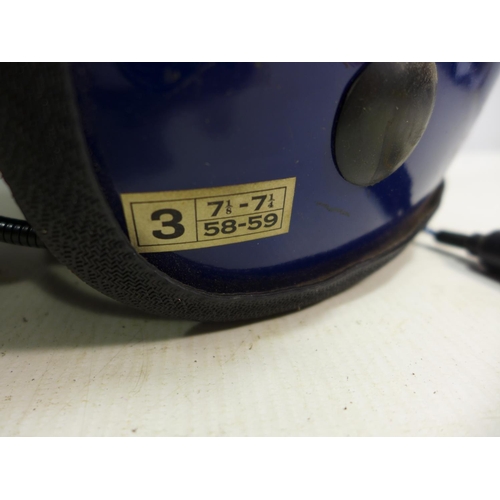 386 - A POLICE RIOT HELMET AND VISOR