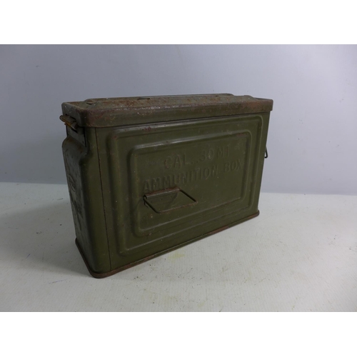 400 - A GREEN PAINTED USA 30 M1 AMMUNITION BOX