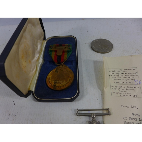 411 - A BOXED SET OF TWO WORLD WAR II MEDALS AND FURTHER MEDALS