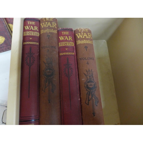 422 - TWELVE VOLUMES OF BOOKS RELATING TO THE BOER AND 1ST WORLD WAR TO INCLUDE AFTER PRETORIA, THE FLAG T... 