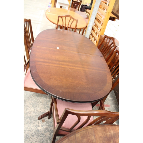 2716 - A MAHOGANY WILLIAM LAWRENCE & CO EXTENDING DINING TABLE, 62