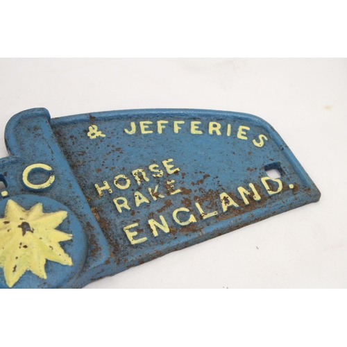 240 - A CAST IRON SIGN 