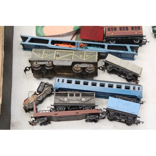 246 - A QUANTITY OF MODEL RAILWAY ITEMS TO INCLUDE HORNBY RAILWAYS ETC