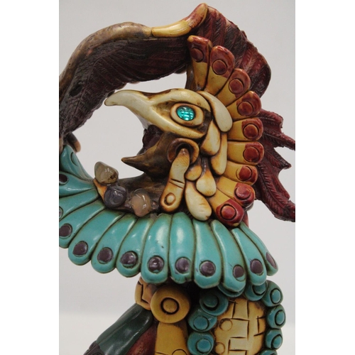 248 - AN AZTEC FIGURE WITH SEMI-PRECIOUS STONES