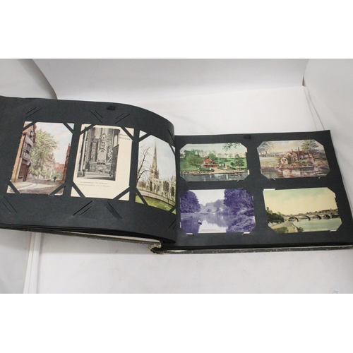 257 - A 1927 POSTCARD ALBUM FULL WITH THREE HUNDRED VINTAGE POSTCARDS