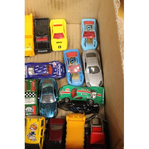 282 - TWENTY SEVEN DIE-CAST TOY CARS AND TRUCKS, TO INCLUDE MAJORETTE, SIKU, ETC