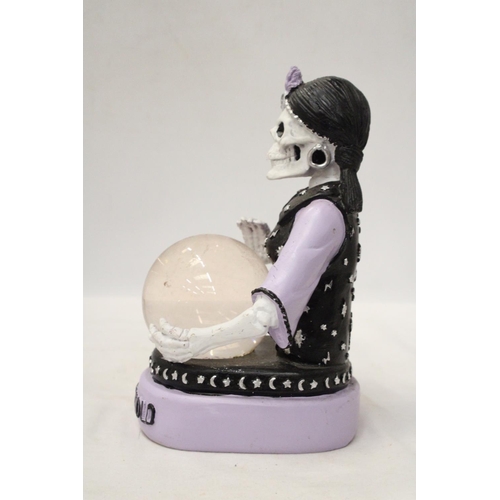 283 - A MADAME SKULL FORTUNE TELLER AND CRYSTAL BALL