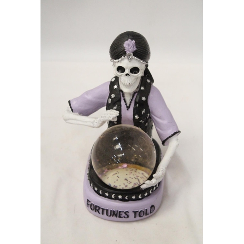 283 - A MADAME SKULL FORTUNE TELLER AND CRYSTAL BALL