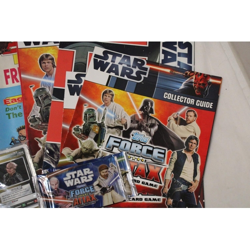 292 - A COLLECTION OF STAR WARS EPHEMERA TO INCLUDE CARDS, PLUS EAGLE COMICS