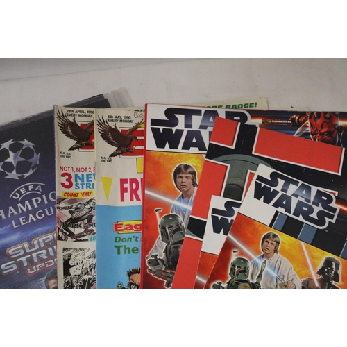 292 - A COLLECTION OF STAR WARS EPHEMERA TO INCLUDE CARDS, PLUS EAGLE COMICS