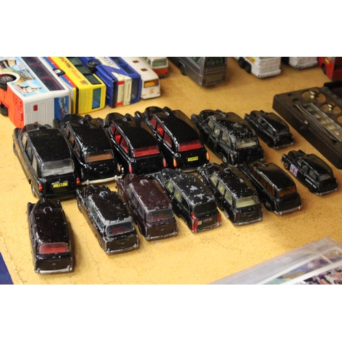 297 - THIRTEEN DIE-CAST MODEL LONDON TAXI CABS BY CORGI AND MATCHBOX