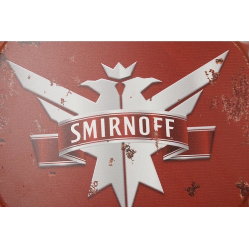 298 - A SMIRNOFF BOTTLE TOP SIGN, DIAMETER 40CM