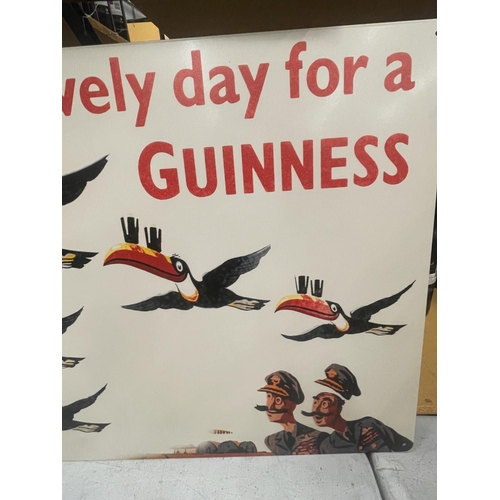 36 - A LARGE TIN PLATE GUINNESS ADVERTISING SIGN