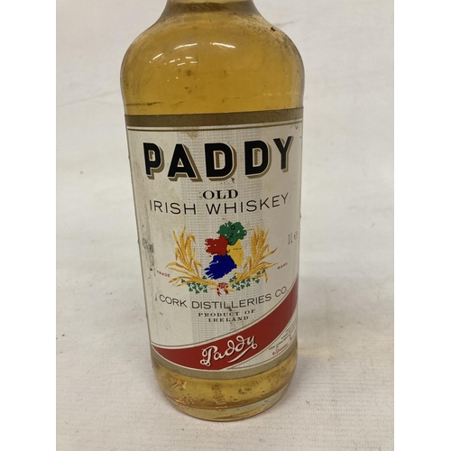 419 - A 1L BOTTLE OF PADDY IRISH WHISKEY