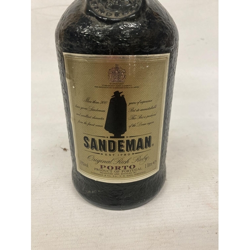 421 - A 1L BOTTLE OF SANDEMAN RUBY PORT