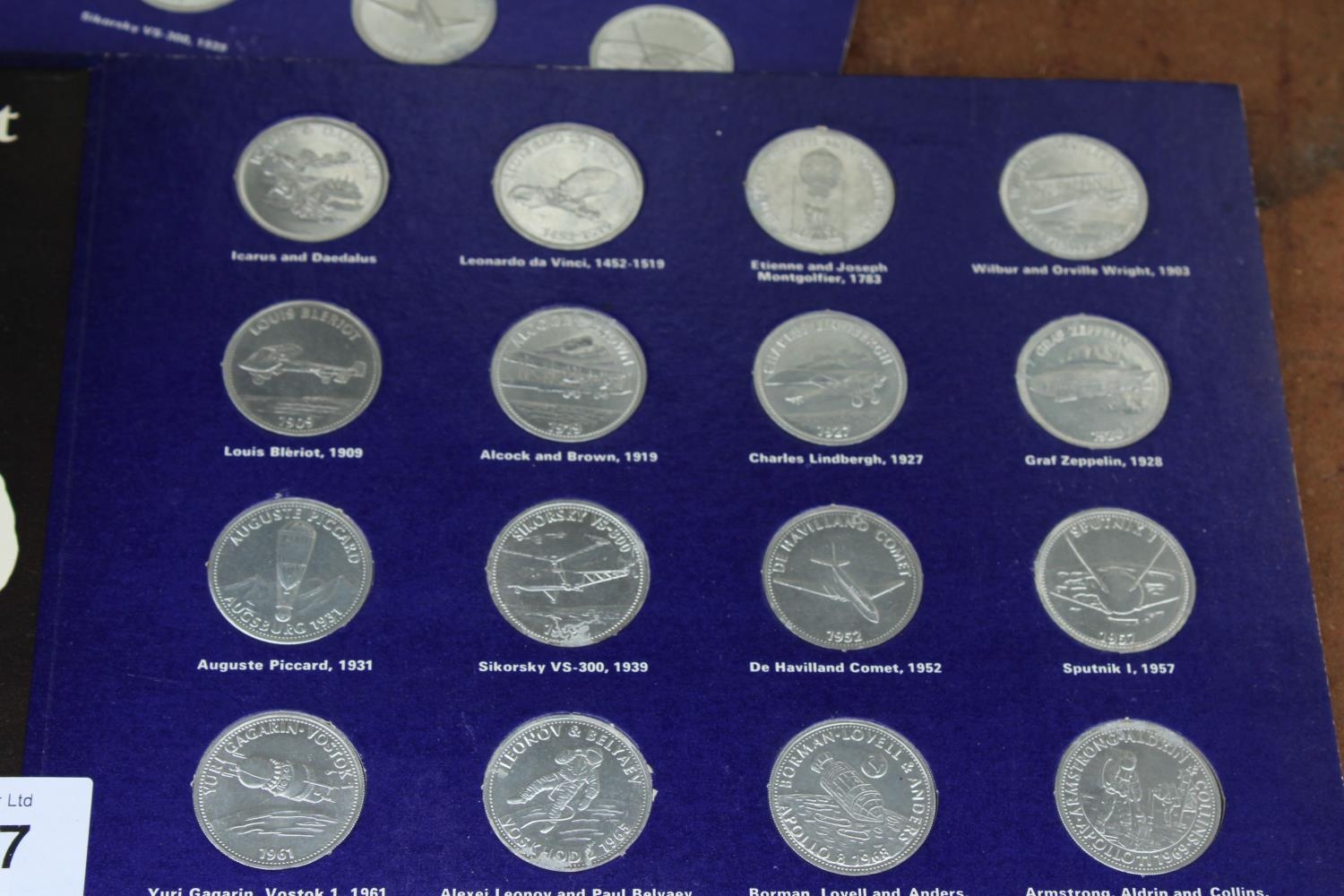 AN ASSORTMENT OF COLLECTORS TOKEN SETS TO INCLUDE MAN IN FLIGHT AND ...