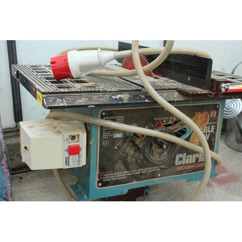 1646 - A 16AMP CLARKE WOODWORKER TABLE SAW