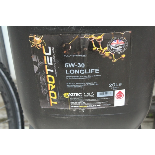 1649 - TWO 20L DRUMS OF LONGLIFE SYNTHETIC OIL