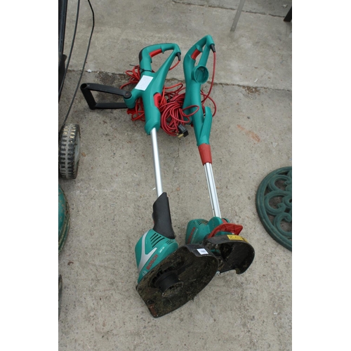 TWO BOSCH ELECTRIC GRASS STRIMMERS