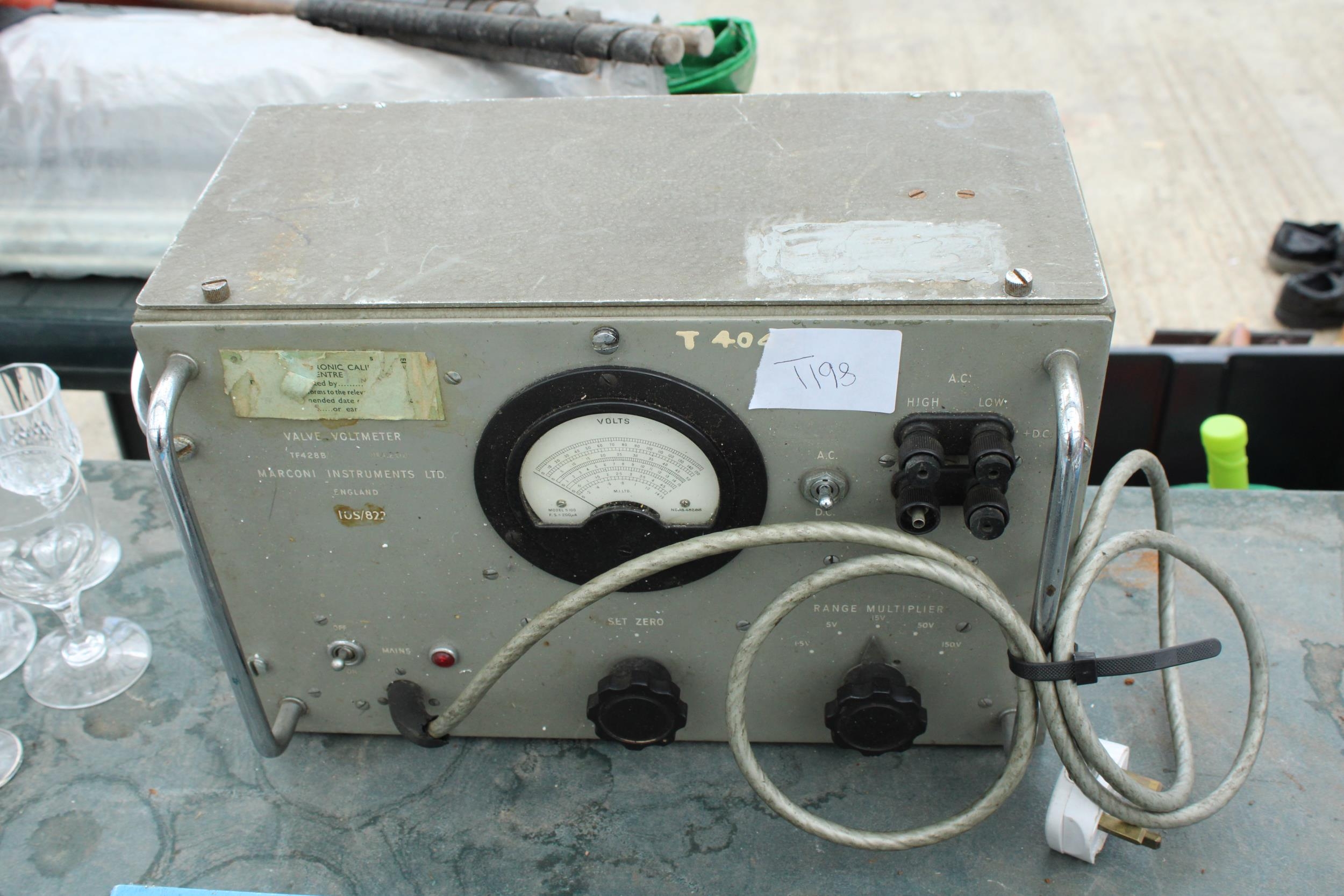 A MARCONI VALVE VOLTMETER AND A PACENTER PC20BE