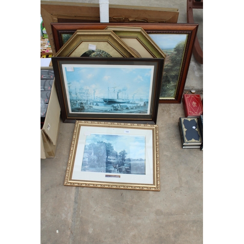 1900 - AN ASSORTMENT OF FRAMED PRINTS AND PICTURES