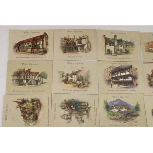 235 - A COLLECTION OF WILLS CIGARTTES OLD INNS CARDS IN TIN