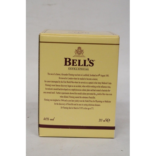 307 - A SEALED BELL'S EXTRA SPECIAL 70 CL OLD SCOTCH WHISKY IN A LIMITED EDITION CHRISTMAS 2003 DECANTER