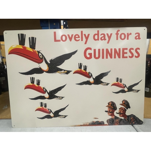 36 - A LARGE TIN PLATE GUINNESS ADVERTISING SIGN