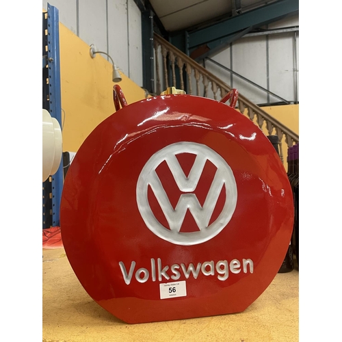 56 - A LARGE RED VW PETROL CAN