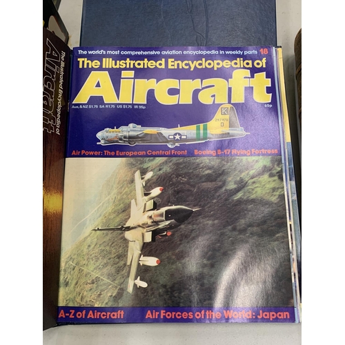 162 - THREE VOLUMES OF THE ILLUSTRATED ENCYCLOPAEDIA OF AIRCRAFT