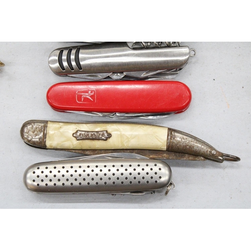 206 - SIX VINTAGE MULTI-TOOL PENKNIVES