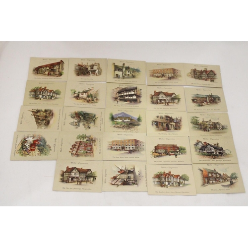 235 - A COLLECTION OF WILLS CIGARTTES OLD INNS CARDS IN TIN