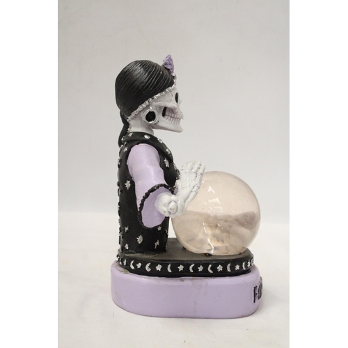 283 - A MADAME SKULL FORTUNE TELLER AND CRYSTAL BALL