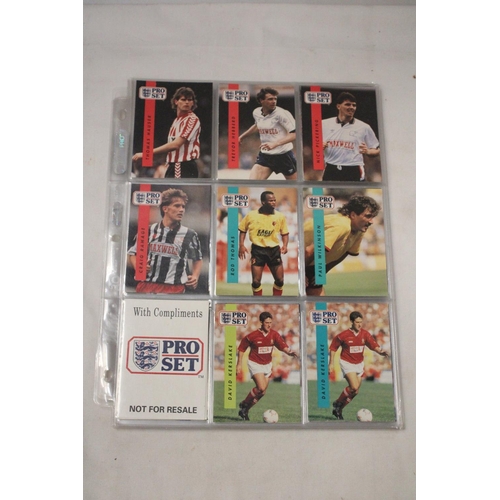 291 - A COLLECTION OF 100, PRO SET ENGLAND FOOTBALL CARDS