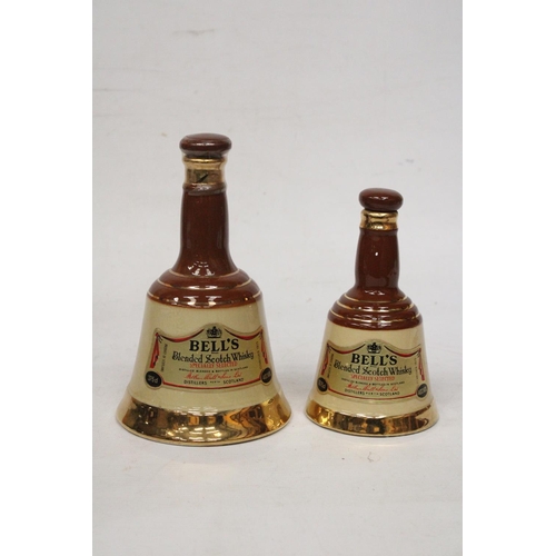 317 - TWO BELL'S BLENDED SCOTCH WHISKYT 37.5 CL AND 18.75 CL IN DECANTERS