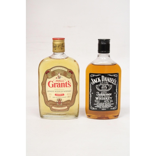 329 - A 35 CL BOTTLE OF WILLIAM GRANT'S FINEST SCOTCH WHISKEY TOGETHER WITH A 50 CL JACK DANIEL'S OLD NO, ... 