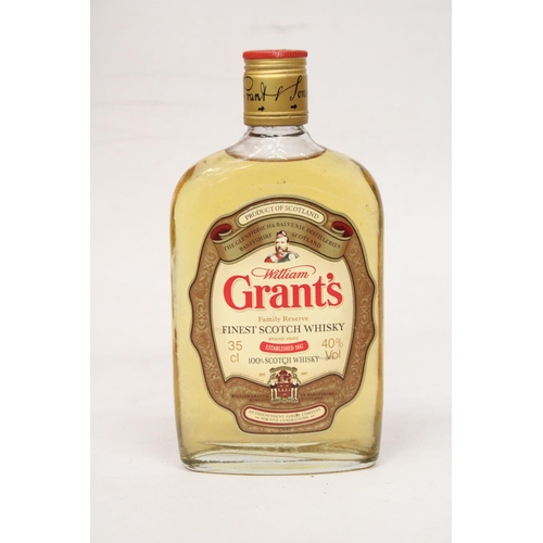 329 - A 35 CL BOTTLE OF WILLIAM GRANT'S FINEST SCOTCH WHISKEY TOGETHER WITH A 50 CL JACK DANIEL'S OLD NO, ... 