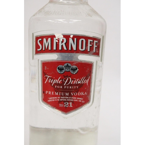 330 - A 1 LITRE BOTTLE OF SMIRNOFF TRIPLE DISTILLED PREMIUM VODKA NO. 21