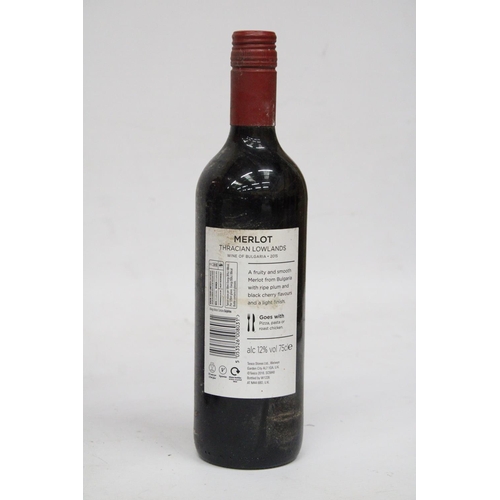 340 - SIX BOTTLES OF MERLOT WINE OF BULGARIA THRACIAN LOWLANDS