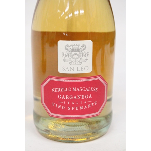 352 - A BOTTLE OF SAN LEO NERELLO MASCALESE GARGANEGA VINO SPUMANTE TOGETHER WITH A BOTTLE OF CAVA