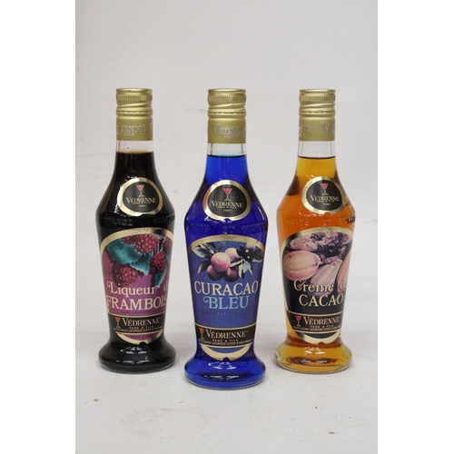 374 - THREE VEDRENNE BOTTLED LIQUERS