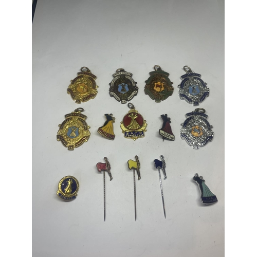 541 - FOURTEEN VINTAGE BALLROOM DANCING MEDALS