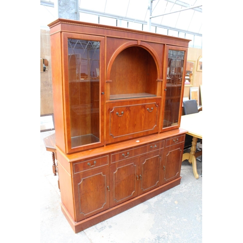 2871 - A YEW WOOD CABINET - 62