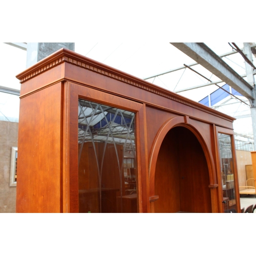 2871 - A YEW WOOD CABINET - 62