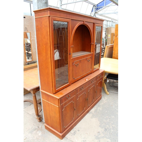 2871 - A YEW WOOD CABINET - 62